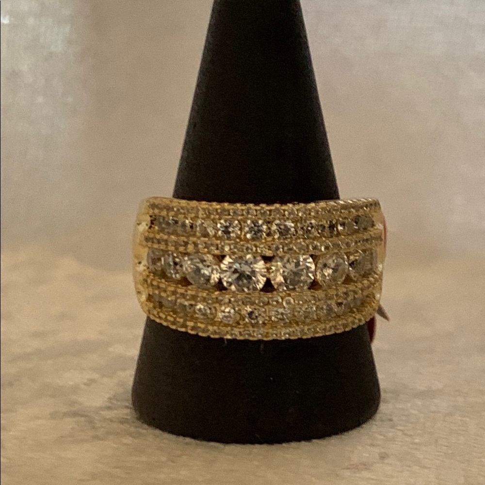 Elegant 14K Gold Plated Women's Ring size 10 - Picture 7 of 7